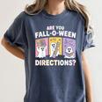 Retro Are You Fall O Ween Directions Teacher Halloween Ghost Women's Comfort Colors T-Shirt Denim Retro Are You Fall O Ween Directions Teacher Halloween Ghost Women's Comfort Colors T-Shirt Denim