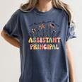Retro Floral Assistant Principal Shirt For Teachers Day Women's Comfort Colors T-Shirt Denim Retro Floral Assistant Principal Shirt For Teachers Day Women's Comfort Colors T-Shirt Denim