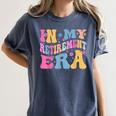 Retro Groovy Retirement Era Retired Teacher Women's Comfort Colors T-Shirt Denim Retro Groovy Retirement Era Retired Teacher Women's Comfort Colors T-Shirt Denim