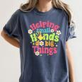 Retro Helping Small Hands Do Big Things Teacher Appreciation For Men Women Women's Comfort Colors T-Shirt Denim Retro Helping Small Hands Do Big Things Teacher Appreciation For Men Women Women's Comfort Colors T-Shirt Denim