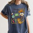 Retro Howdy Pre-K Back To School Western Teacher Women's Comfort Colors T-Shirt Denim
