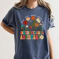 Retro Instructional Assistant Wildflowers Teacher Aide Women's Comfort Colors T-Shirt Denim