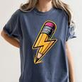 Retro Pencil Pencil Back To School Teacher Student Women's Comfort Colors T-Shirt Denim