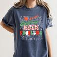 Retro Sleighing Math Problems Santa Math Teacher Christmas Women's Comfort Colors T-Shirt Denim Retro Sleighing Math Problems Santa Math Teacher Christmas Women's Comfort Colors T-Shirt Denim