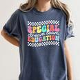 Retro Special Education Squad Groovy Dream Team SPED Teacher Women's Comfort Colors T-Shirt Denim Retro Special Education Squad Groovy Dream Team SPED Teacher Women's Comfort Colors T-Shirt Denim