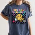Retro Special Education Squad Groovy Dream Team Teacher Women's Comfort Colors T-Shirt Denim
