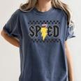 Retro SPED Teacher Pencil Lightning Bolt Back To School Women's Comfort Colors T-Shirt Denim Retro SPED Teacher Pencil Lightning Bolt Back To School Women's Comfort Colors T-Shirt Denim