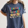 Retro Teaching Future Leaders Groovy Teacher Back To School Women's Comfort Colors T-Shirt Denim