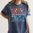 Retro Wildflower Early Intervention Teacher Interventionist Women's Comfort Colors T-Shirt Denim Retro Wildflower Early Intervention Teacher Interventionist Women's Comfort Colors T-Shirt Denim