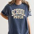 Retro Wildflower School Psych Teacher School Psychologist Women's Comfort Colors T-Shirt Denim Retro Wildflower School Psych Teacher School Psychologist Women's Comfort Colors T-Shirt Denim