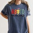 Rock Abcd Back To School Abcd Preschool Teacher Appreciation Women's Comfort Colors T-Shirt Denim Rock Abcd Back To School Abcd Preschool Teacher Appreciation Women's Comfort Colors T-Shirt Denim