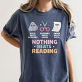 Rock Paper Scissors Teacher Librarian Nothing Beats Reading Women's Comfort Colors T-Shirt Denim
