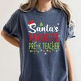 Santa's Favorite Pre-K Teacher Christmas Santa Hat Lights For Men Women Kids Women's Comfort Colors T-Shirt Denim Santa's Favorite Pre-K Teacher Christmas Santa Hat Lights For Men Women Kids Women's Comfort Colors T-Shirt Denim