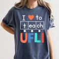 Science Of Reading I Love To Teach UFLI Teacher Literacy Women's Comfort Colors T-Shirt Denim Science Of Reading I Love To Teach UFLI Teacher Literacy Women's Comfort Colors T-Shirt Denim