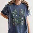 Science Teacher Camo American Flag Back To School Women's Comfort Colors T-Shirt Denim