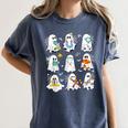 Science Teacher Ghost Laboratory Halloween Teacher Women's Comfort Colors T-Shirt Denim Science Teacher Ghost Laboratory Halloween Teacher Women's Comfort Colors T-Shirt Denim