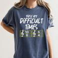 These Are Times Difficult Music Teacher Band Men Women Women's Comfort Colors T-Shirt Denim These Are Times Difficult Music Teacher Band Men Women Women's Comfort Colors T-Shirt Denim