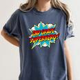 Second Grade Superhero Teacher Student 2nd Grade Comic Retro Women's Comfort Colors T-Shirt Denim Second Grade Superhero Teacher Student 2nd Grade Comic Retro Women's Comfort Colors T-Shirt Denim