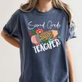 Second Grade Teacher Leopard Pencil 2nd Grade Women Teacher Women's Comfort Colors T-Shirt Denim Second Grade Teacher Leopard Pencil 2nd Grade Women Teacher Women's Comfort Colors T-Shirt Denim