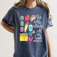 She Works Willingly With Her Hands Proverbs Daycare Teacher Men Women Women's Comfort Colors T-Shirt Denim She Works Willingly With Her Hands Proverbs Daycare Teacher Men Women Women's Comfort Colors T-Shirt Denim