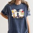Silly Goose Spooky Teacher Halloween Cute Goosebumps Women's Comfort Colors T-Shirt Denim