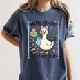 Silly Goose Teacher Club Silly Goose For Teacher Women's Comfort Colors T-Shirt Denim Silly Goose Teacher Club Silly Goose For Teacher Women's Comfort Colors T-Shirt Denim