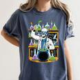 Skeleton Mad Scientist Halloween Costume Science Teacher Women's Comfort Colors T-Shirt Denim Skeleton Mad Scientist Halloween Costume Science Teacher Women's Comfort Colors T-Shirt Denim