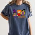 I Smell Children Witch Teacher Halloween Trick Or Teach Women's Comfort Colors T-Shirt Denim I Smell Children Witch Teacher Halloween Trick Or Teach Women's Comfort Colors T-Shirt Denim