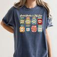 Social Studies Is My Jam History Teacher Back To School Women's Comfort Colors T-Shirt Denim