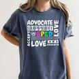 Special Education Advocate Love Support SPED Teacher Women's Comfort Colors T-Shirt Denim Special Education Advocate Love Support SPED Teacher Women's Comfort Colors T-Shirt Denim