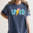 Special Education SPED Rocks Teacher Back To School Rock Women's Comfort Colors T-Shirt Denim Special Education SPED Rocks Teacher Back To School Rock Women's Comfort Colors T-Shirt Denim