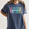 SPED Squad Team SPED Teacher Special Education Teacher Women's Comfort Colors T-Shirt Denim