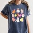 SPED Teacher Halloween Spooky Special Education Team Men Women Kids Women's Comfort Colors T-Shirt Denim SPED Teacher Halloween Spooky Special Education Team Men Women Kids Women's Comfort Colors T-Shirt Denim
