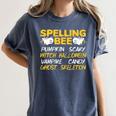 Spelling Bee Costume For a Halloween Teacher Pun Women Women's Comfort Colors T-Shirt Denim Spelling Bee Costume For a Halloween Teacher Pun Women Women's Comfort Colors T-Shirt Denim