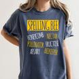 Spelling Bee Halloween Pun Costume Beekeeper Teacher Women's Comfort Colors T-Shirt Denim