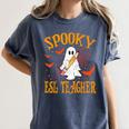 Spooky ESL Teacher Ghost Halloween School Women Women's Comfort Colors T-Shirt Denim Spooky ESL Teacher Ghost Halloween School Women Women's Comfort Colors T-Shirt Denim