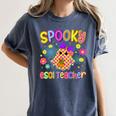 Spooky ESOL Teacher Halloween ESOL Teaching Coquette Women's Comfort Colors T-Shirt Denim