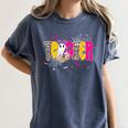 Spooky Halloween Teacher Para Counselor SPED Preppy Boo Kids Women's Comfort Colors T-Shirt Denim