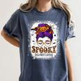 Spooky Paraprofessional Life Halloween Messy Bun Teacher For Men Women Women's Comfort Colors T-Shirt Denim Spooky Paraprofessional Life Halloween Messy Bun Teacher For Men Women Women's Comfort Colors T-Shirt Denim