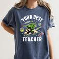 Star Wars Yoda Best Teacher Icons Women's Comfort Colors T-Shirt Denim
