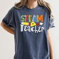 Steam Teacher Science Tech Engineering Arts Maker Women's Comfort Colors T-Shirt Denim