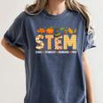 STEM Teacher Thanksgiving Grateful Educator Science Class Women's Comfort Colors T-Shirt Denim