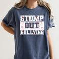 Stomp Out Bullying Back To School Education Teacher Women's Comfort Colors T-Shirt Denim Stomp Out Bullying Back To School Education Teacher Women's Comfort Colors T-Shirt Denim