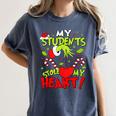 My Students Stole My Heart Teacher Holiday Merry Christmas Women's Comfort Colors T-Shirt Denim My Students Stole My Heart Teacher Holiday Merry Christmas Women's Comfort Colors T-Shirt Denim