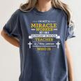 Sunday School Teacher TShirt Miracle Worker Women's Comfort Colors T-Shirt Denim Sunday School Teacher TShirt Miracle Worker Women's Comfort Colors T-Shirt Denim