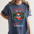 Super Hero Teacher Superheroes In Disguise Women's Comfort Colors T-Shirt Denim