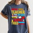 Super Teacher By Day Super Tired By Night Superhero Teacher Women's Comfort Colors T-Shirt Denim Super Teacher By Day Super Tired By Night Superhero Teacher Women's Comfort Colors T-Shirt Denim