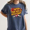 Super Teacher's Assistant Educational Superhero Women's Comfort Colors T-Shirt Denim Super Teacher's Assistant Educational Superhero Women's Comfort Colors T-Shirt Denim