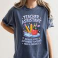 Superhero Sidekick Teaching Teach School Teacher Assistant Women's Comfort Colors T-Shirt Denim