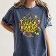 Superhero Teacher I Teach Super Heroes Women's Comfort Colors T-Shirt Denim Superhero Teacher I Teach Super Heroes Women's Comfort Colors T-Shirt Denim